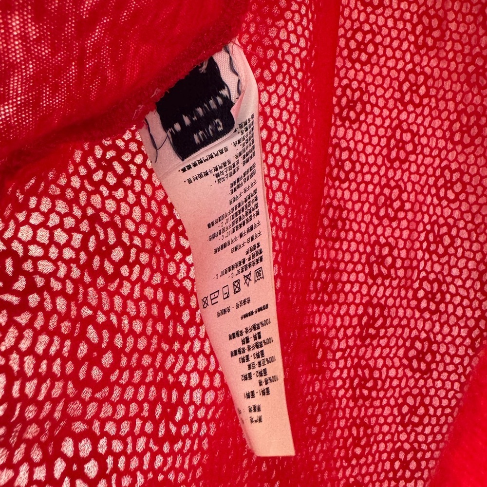 Armani Jeans Red Ribbed Tank Top with Black Trim - Picture 12 of 14